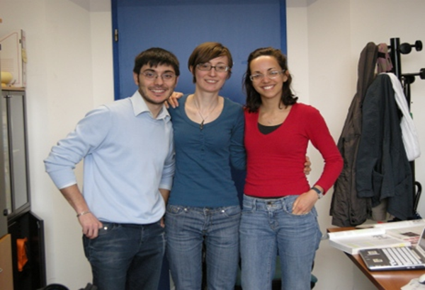 David, Feli & Chiara in Lab.